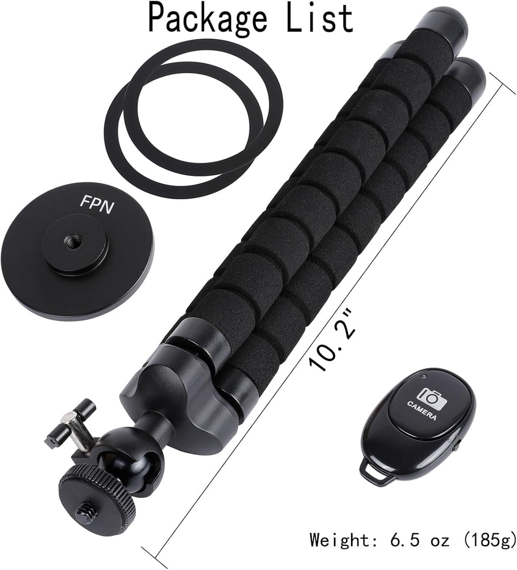 Magnetic Flexible Tripod for iPhone, Mini Bendable Tripod Stand with Wireless Remote for Magsafe, Compatible with iPhone 16 15 Plus Pro Max 14 13 12 Series