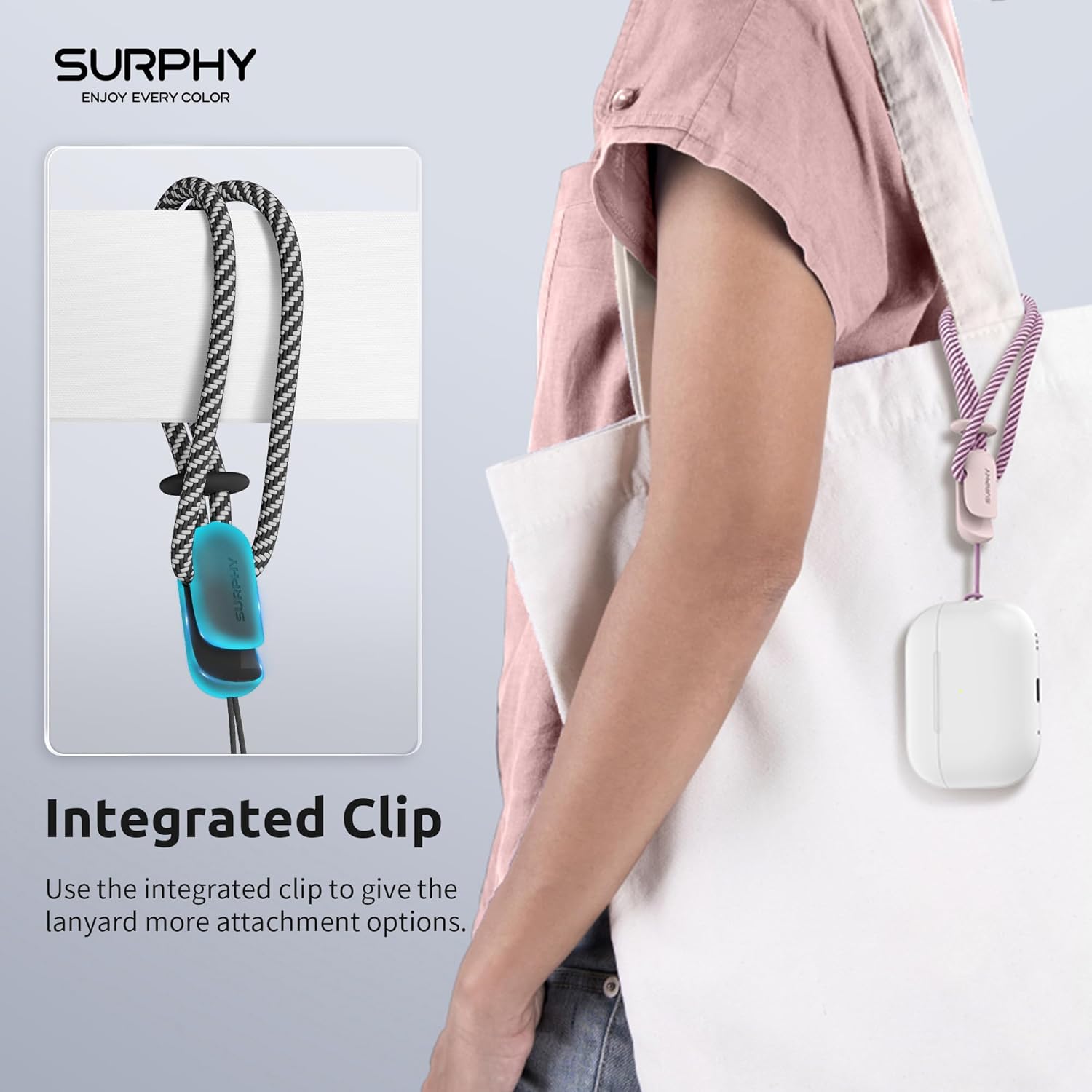 SURPHY 2 Pack Phone Lanyard for Cellphone Case, Phone Wrist Strap for Case, Cellphone Strap with 2-Color Braided, Charm Wrist Lanyard for Women and Men, Cellphone Wrist Lanyard for Women, Pink & Black