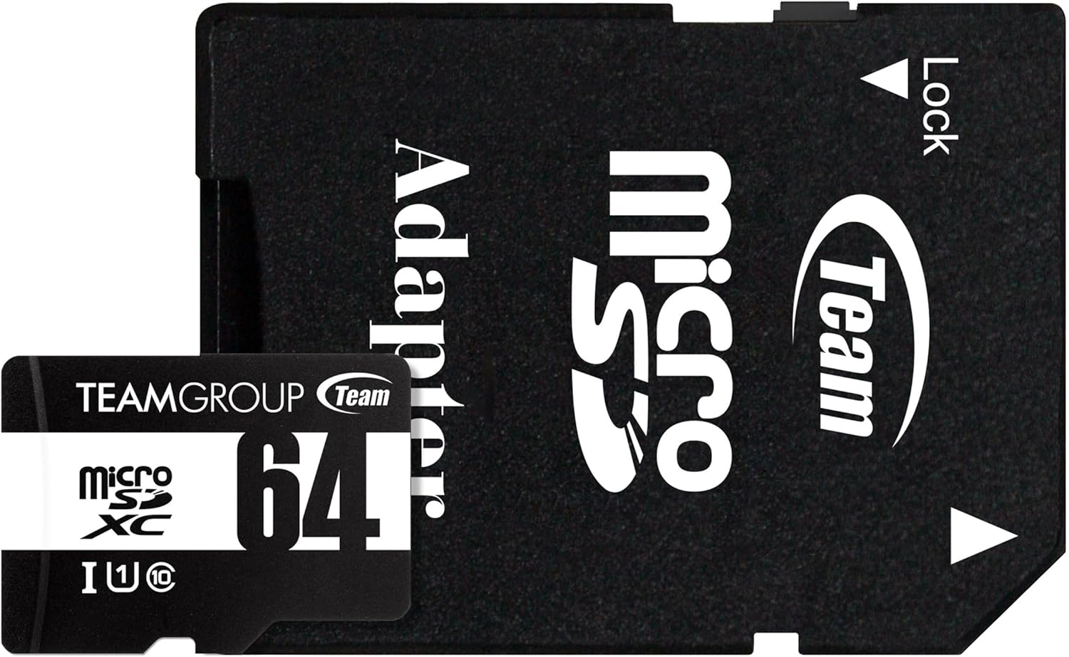 TEAMGROUP Micro 64GB x 5 Pack UHS-I U1 Class 10 SDHC SDXC Read Speed up to 100MB/s High Speed Flash Meomry Card with Adapter for Camera, Surveillance, Full HD Shooting TUSDX64GCL10U63