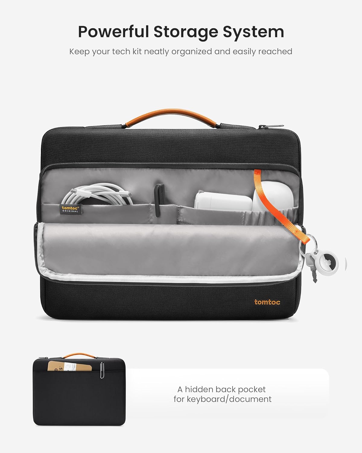 tomtoc 360 Protective Laptop Carrying Case Compatible with 14-inch MacBook Pro M5/M4/M3/M2/M1 Pro/Max 2025-2021, 12.9-13 Inch iPad Pro/Air, Water-Resistant MacBook Accessory Bag Sleeve