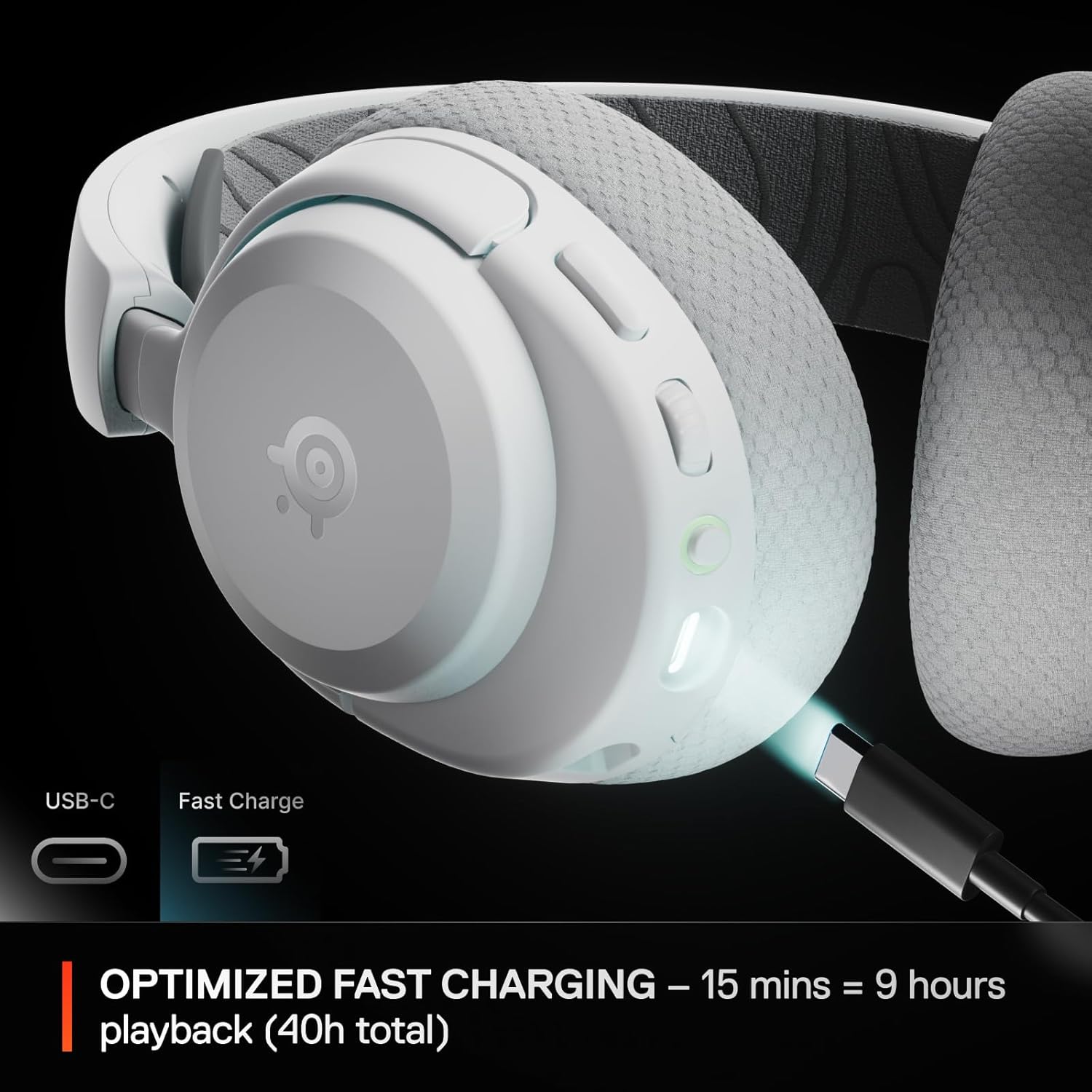 SteelSeries Arctis Nova 3X Wireless Multi-Platform Gaming Headset — Mobile App Control — 40 HR Battery — Neodymium Magnetic Drivers — 2.4GHz/Bluetooth — Xbox, PS5, PC, Switch, Mobile — White