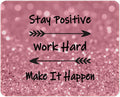 ITNRSIIET Mouse Pad with Stitched Edge Premium Textured Smooth Precise Operation Waterproof Washable Non-Slip Rubber Base Desktop Protection Mat, 10.2×8.3×0.12 inches, Pretty Inspirational Quotes