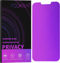Compatible for iPhone 12/iPhone 12 Pro Privacy Screen Protector 6.1 Inch, Purple Gradient Colorful Anti Spy Anti Blue Light HD Screen Protector Tempered Glass Easy Installation