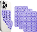 2 Pack Double Sided Silicone Suction Cup Phone Case Mount, Hands-Free Silicon Phone Grip with Higher Suction Power for Selfies and Videos, Non Slip Phone Accessories, Purple