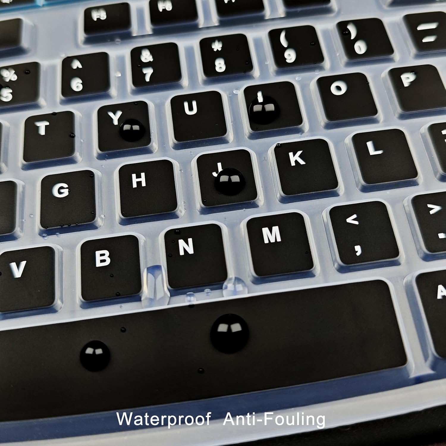 Keyboard Cover Silicone for Logitech K200 K260 K270, Keyboard Cover for Logitech K200 K260 K270 Ergonomic Wireless Keyboards, MK200 MK260 Keyboard Skin Waterproof Dustproof (Black)