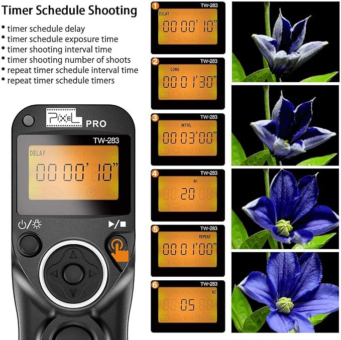 Pixel TW-283 N3 Wireless Shutter Remote Control Tiner Remote Shutter Release - Image 6