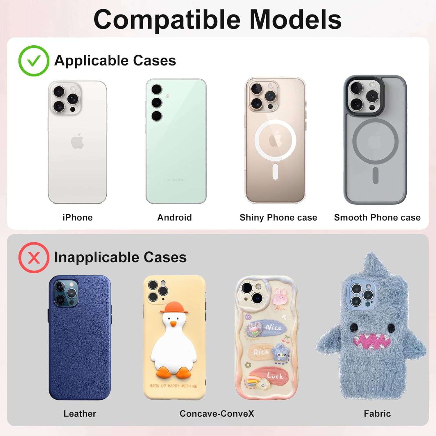 1 Pack Silicone Suction Cup Phone Case Mount Double Sided, Phone Accessories Hands-Free Strong Grip Holder for Selfies and Videos, Silicon Phone Stand Sticky for iPhone and Android Green