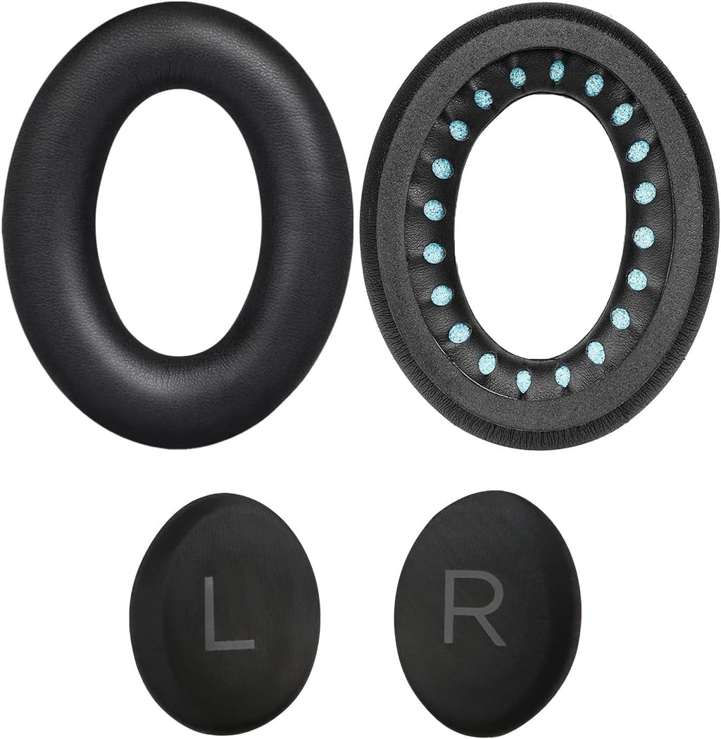 Ear Pads Replacement for Bose QuietComfort 45 (QC45) / QuietComfort SE/New Quiet Comfort Wireless Over-Ear Headphones by MMOBIEL - Protein PU Ear Pad Cushions - Noise Isolation Earpads Replacement