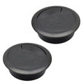Desk Grommet 2" (50 mm), Desk Cord Hole Cover, Cable Grommet ABS Plastic, Desk Hole Grommet for Office and Home Table Cable, Detachable Adjustable Cable Cord Organizer (Black 2 Pcs)