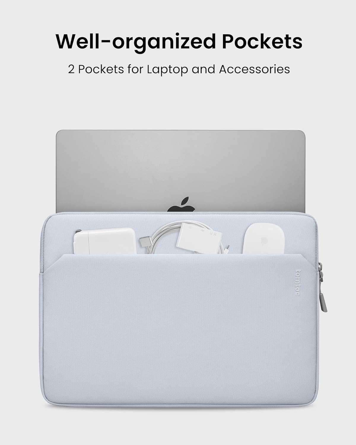tomtoc Slim Laptop Sleeve for 14-inch MacBook Pro M4/M3/M2/M1 Pro/Max 2024-2021, Water-Resistant Protective Case for 13.8 Inch Surface Laptop AI PC, Accessory Bag