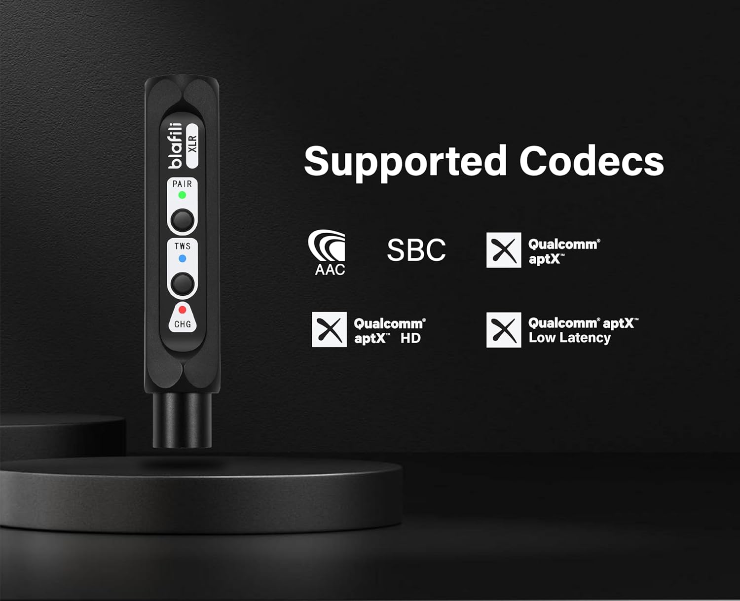 XLR Portable Bluetooth v5.1 Music Receiver, aptX HD aptX Low Latency AAC SBC TWS, Rechargeable Battery 10hrs Long Playtime, USB-C DAC for Mixing Console Desk, Audio Mixer, PA DJ System