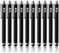 TCD 10-Pack Stylus Pen Set – Universal Capacitive Pen for iPad, iPhone, Tablet, Laptop – Premium Thick Rubber Tip Styluses for All Touchscreen Devices, Black