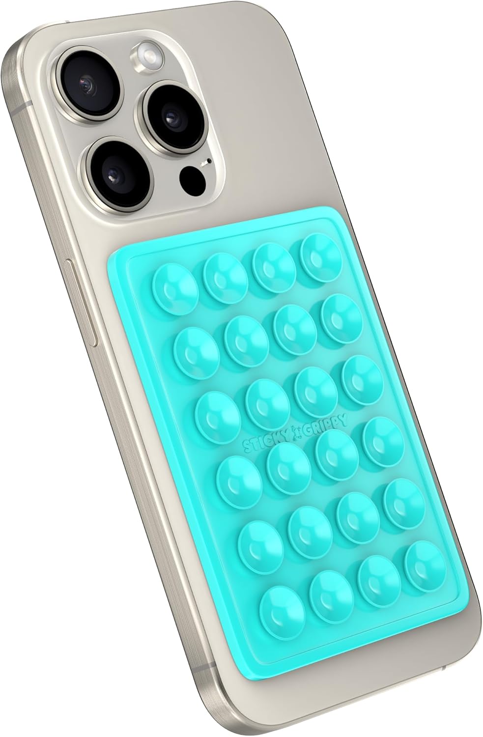 Suction Phone Case Mount, Sillicon Adhesive Phone Accessory for iPhone and Android, Hands-Free Fidget Toy Mirror Shower Phone Holder, Tiktok Videos and Selfies (Blue)