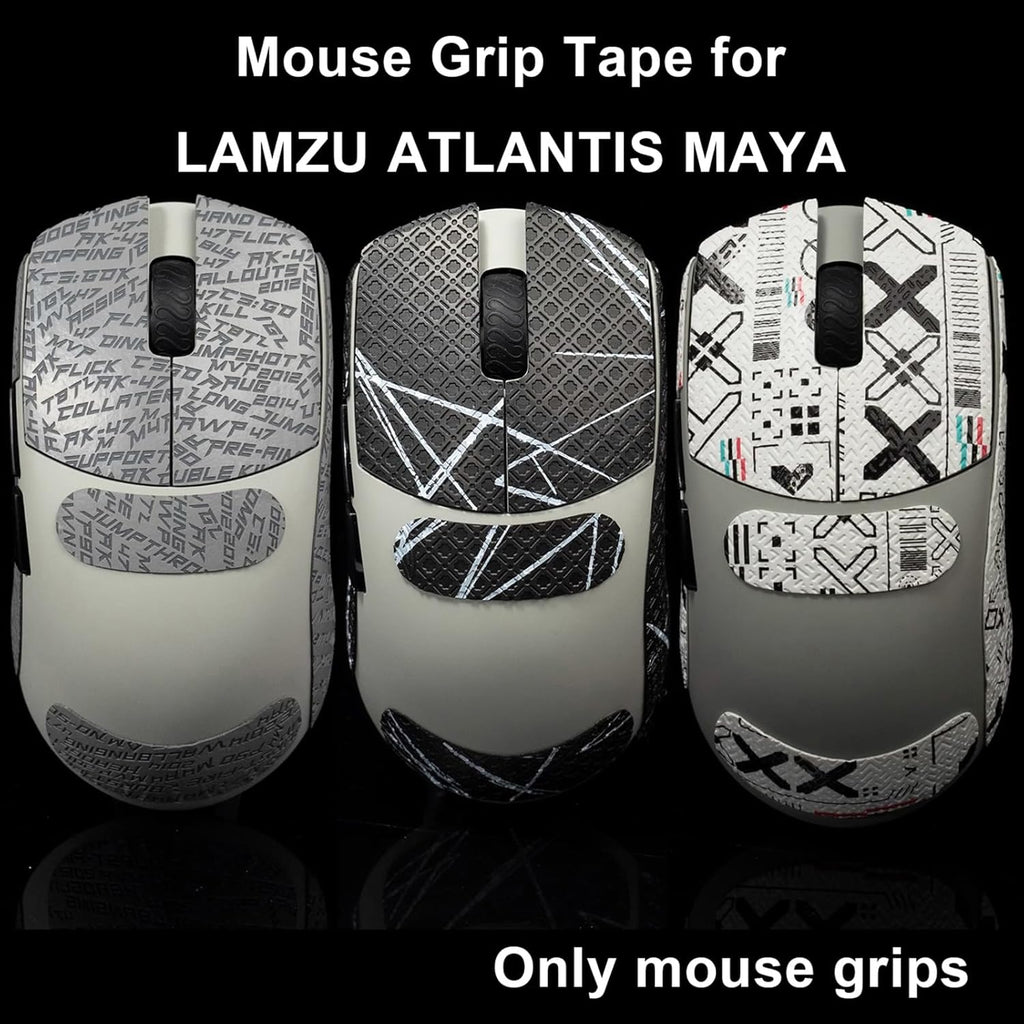 Grip Tape for Lamzu Atlantis Maya - Anti-Slip,Enhanced Control, Sweat Resistance,Improves FPS Gaming Grip & Mouse Protection [Pre-Cut] CS Pink 0.3mm