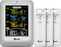 Indoor Outdoor Thermometer Wireless, 4.5 Inch Display Digital Hygrometer Thermometer Temperature Humidity Monitor with 330ft Range Sensor and Adjustable Backlight (Multi)