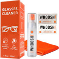 WHOOSH! Screen Shine Go 1 fl oz Glasses Cleaning Kit with Microsuede Cloth & Wet Wipes – Best for Eyeglasses, Sunglasses & Goggles - Safe Streak-Free Cleaning - Compact, Travel Sized Eyeglass Cleaner