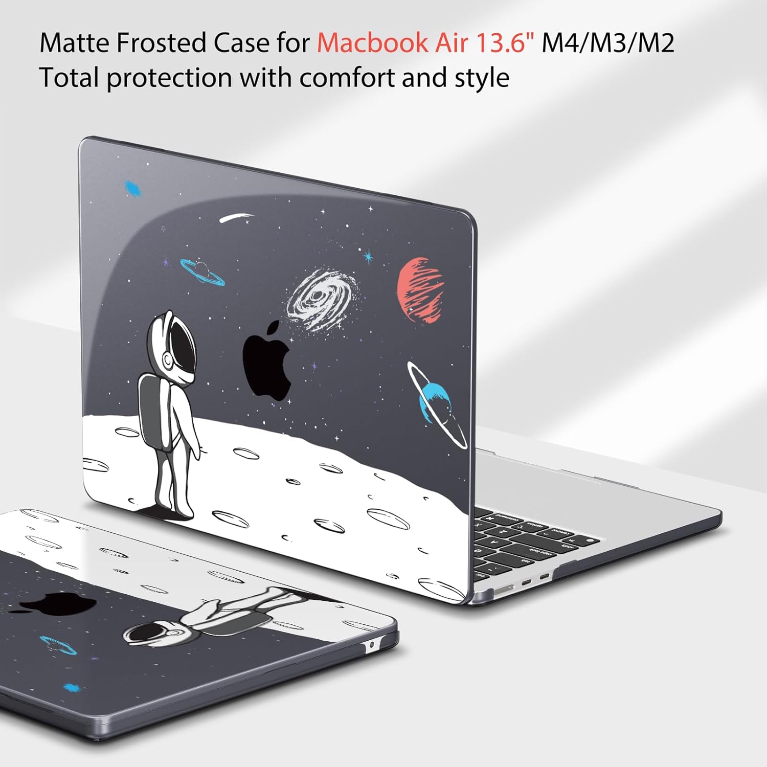 Teryeefi Compatible with MacBook Air 13 inch Case 2025 2024 2023 2022 M4 A3240 M3 A3113 M2 A2681, Plastic Hard Shell&Keyboard Cover&Type C for MacBook Air 13.6 inch Case,Astronaut A008