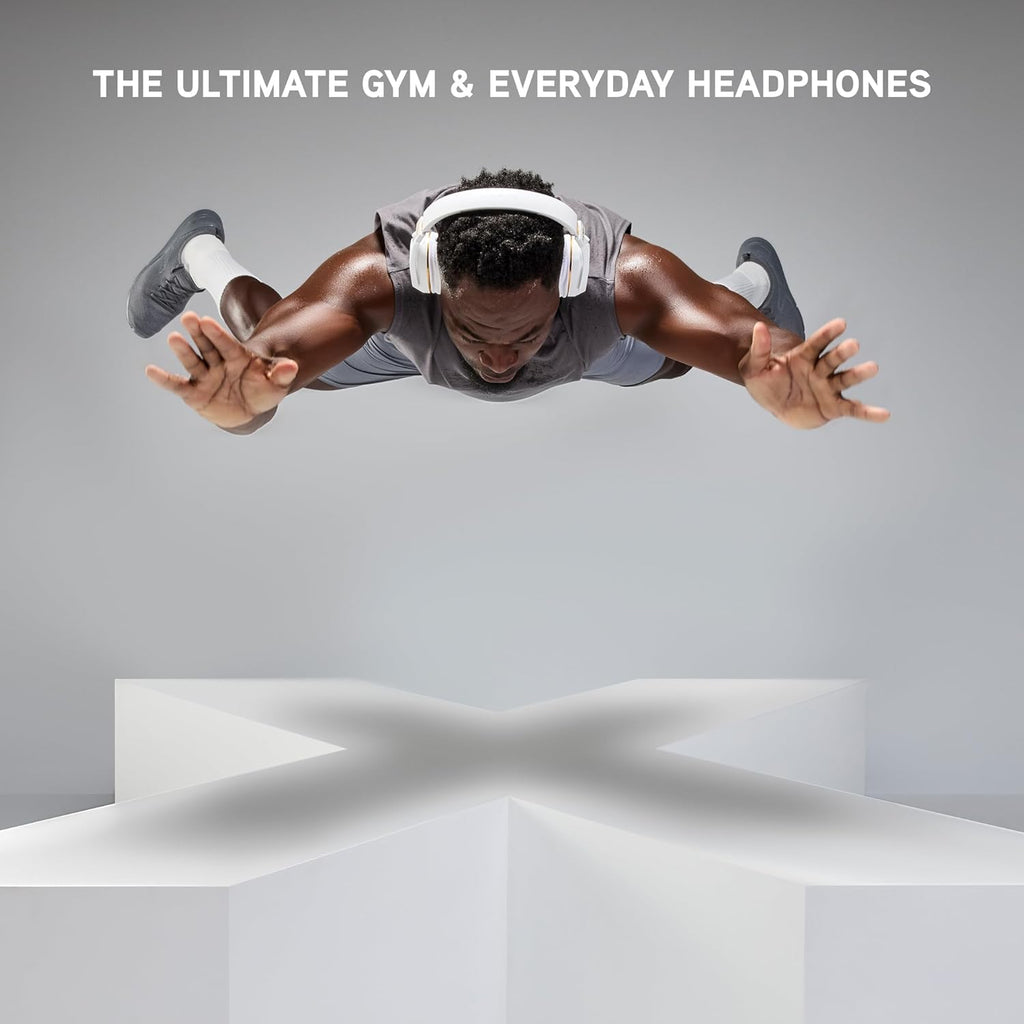 BlueAnt Pump X - The Gym Headphones | Sports Headphones | Cushioned & Cooling Ear Pads | (ANC) Active Noise Cancelling/Advanced Transparency | Wireless | Up to 58hr Play Time (Black | Gold)