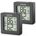 2 Pcs Digital Hygrometer Indoor Thermometer Humidity Meter Room Thermometer with Temperature and Humidity Monitor Mini Hygrometer Thermometers ℉/℃ for Greenhouse Cellar by QPEUIM