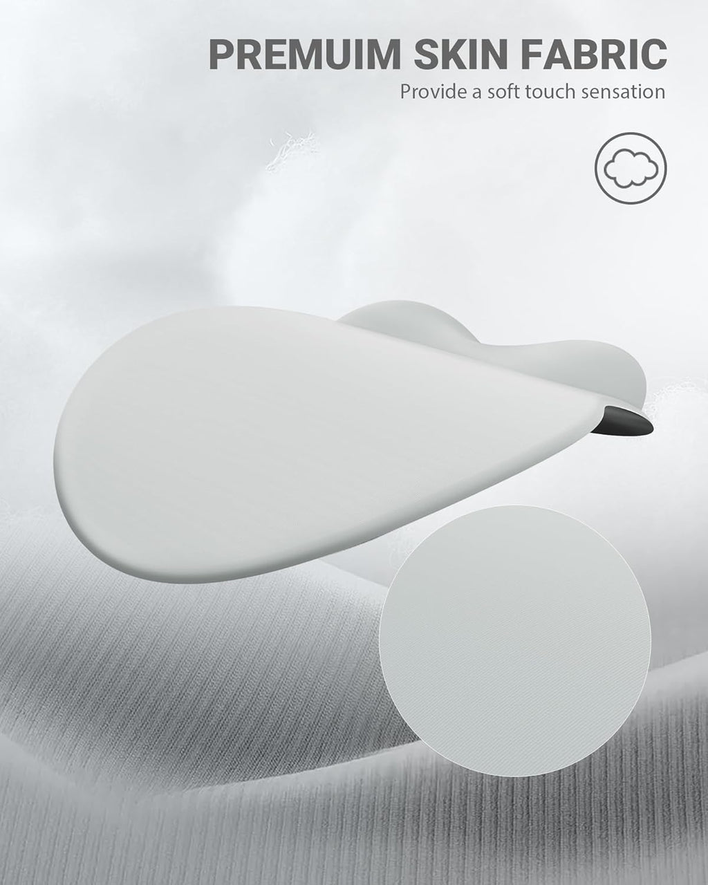 Ergonomic Mouse Pad Wrist Support, Comfortable Mouse Pad Wrist Rest, Relieve Wrist Pain Gel Mouse pad, Non-Slip Rubber Base Mousepad for Laptop, Computer, Prefect for Office(Light Gray