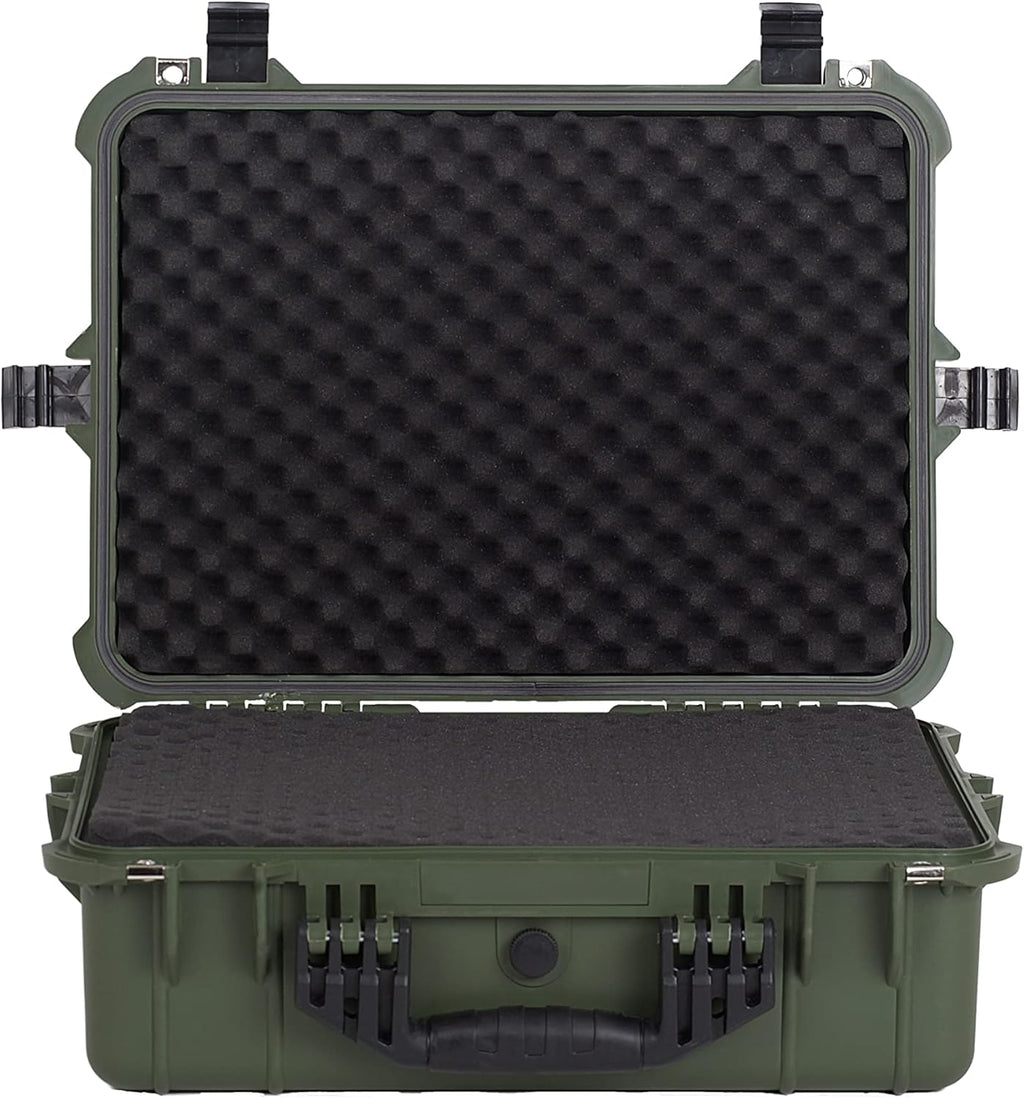 MEIJIA Portable Waterproof Protective Case,Hard Camera Case,Customized Fit Foam Inserted, Elegant Black,Fit for Camera, Equipments, Lens,Drones(Black)