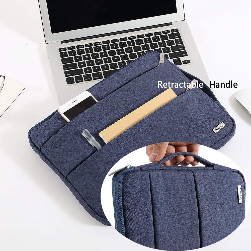 Voova Laptop Sleeve Carrying Case 15.6 16 Inch,Slim Computer Cover Bag Compatible with MacBook Pro 15/16, Dell xps 15,15-16 Inch HP Dell Asus Acer Laptop, Blue