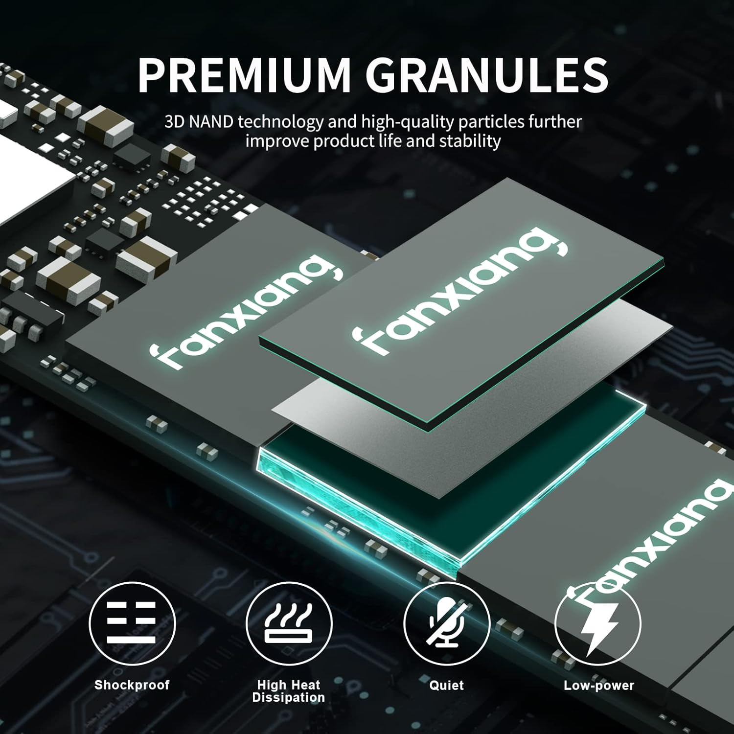 S500 Pro 512GB NVMe SSD M.2 PCIe Gen3x4 2280 Internal Solid State Drive, SLC Cache 3D NAND TLC, Up to 3200MB/s, Compatible with Laptop and PC Desktops(Black)