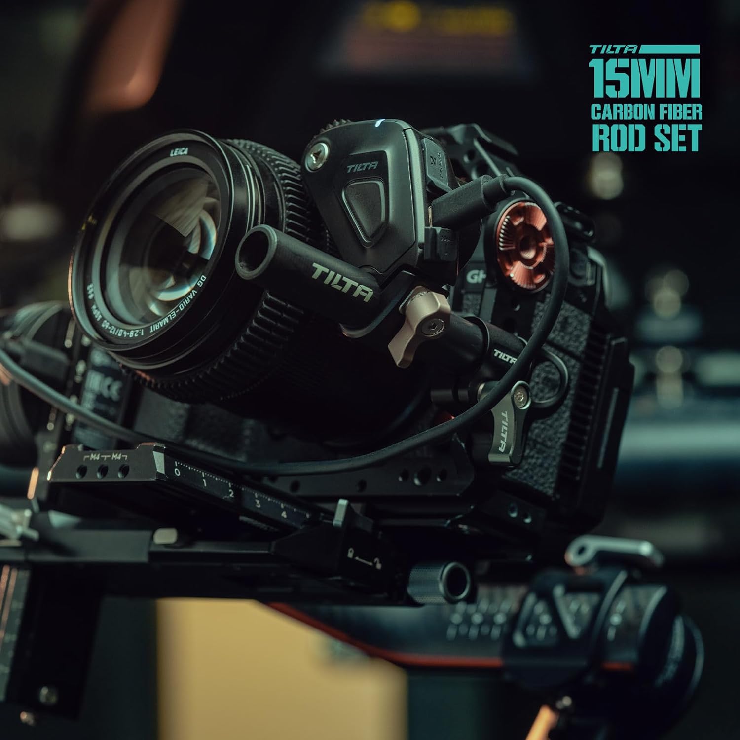 Tilta 2X Carbon Fiber Rods 15mm for Rail Support System | Increased Strength | Mount Accessories | Lightweight | DSLR Shoulder Rig, Camera Stabilizer Cage, Matte Box (30cm)