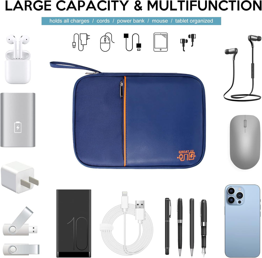 SELLYFELLY Electronics Organizer Travel Cord Organizer Case Compact Electronics Accessories Bag for Cable, Cord, Charger, Phone, Hard Drive