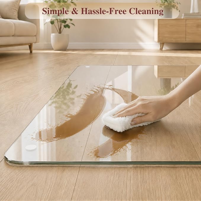 Tempered Glass Office Chair Mat, Heavy Duty 0.2" Thick Computer Chair Mat - Image 6