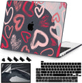 Teryeefi for MacBook Pro 13 inch Case 2025 2024 2022 2021 2019 2018 2017 2016 Release fits Model A2338 M2 M1/A2289/A2251/A2159/A1989/A1706, Design Hard Shell with Keyboard Cover Dust Plug, Heart A002
