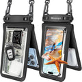 Niveaya Double Space Waterproof Phone Pouch - 2 Pack, Waterproof Phone Lanyard Case with iPhone 16/15/14/13/12 Pro Max up to 8.3", Phone Dry Bag for Vacation Beach Pool Kayak Cruise Travel Essentials