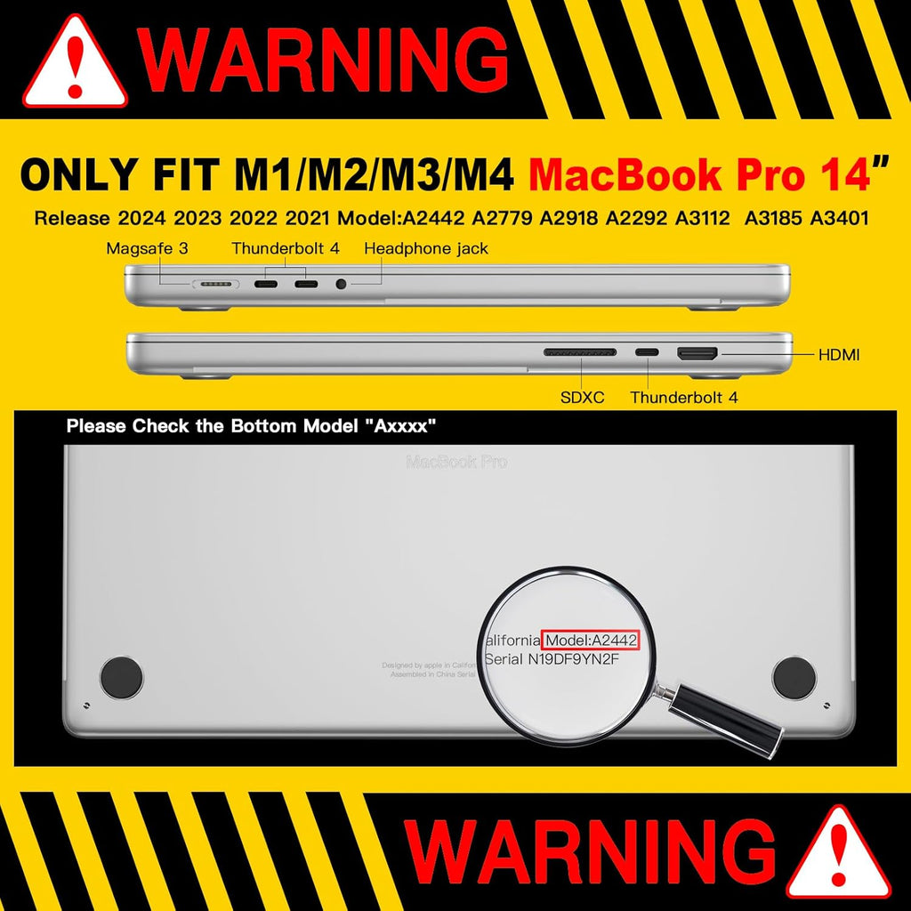 CISSOOK Gorgeous Floral Case for MacBook Pro 14 Inch 2024 2023 2021 Release M4 A3112 A3185 A3401 / M3 A2992 A2918/ A2779 M2 /A2442 M1, Plastic Hard Shell Case for MacBook Pro 14.2", Gorgeous Flowers