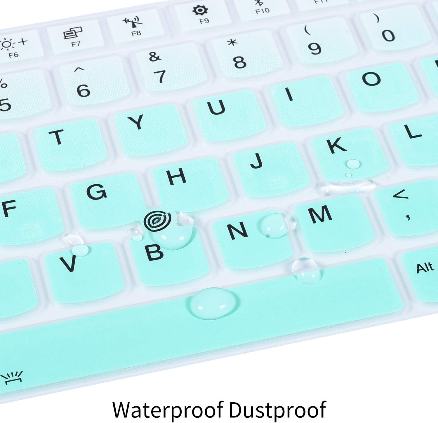 CaseBuy Keyboard Cover for 2022 15.6" Lenovo ThinkPad E15 Gen 4 3 2 T15 L15 T15p Gen 3 2 1 L15 P51s P52 P52s P53 P72 P73/ThinkPad E580 E590 E595 L580 L590/ThinkPad T570 T575 T580 T590, Gradual Mint