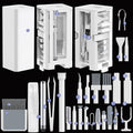 Cleaning Kit for Phone Headphone 32 in 1 Multi-Functional Electronics Cleaning Kits for Cell Phones, Computer, Monitor, Earbuds, Laptop, Camera, Lens Portable White Cleaning Kit Tool