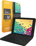ZAGG Rugged Book Detachable Case and Magnetic-Hinged Keyboard for iPad Air, iPad Air 2, iPad 9.7, iPad 9.7 Pro - Multi-Device Bluetooth Pairing, Backlit Keyboard - USB-C to USB-C Cable Included, Black
