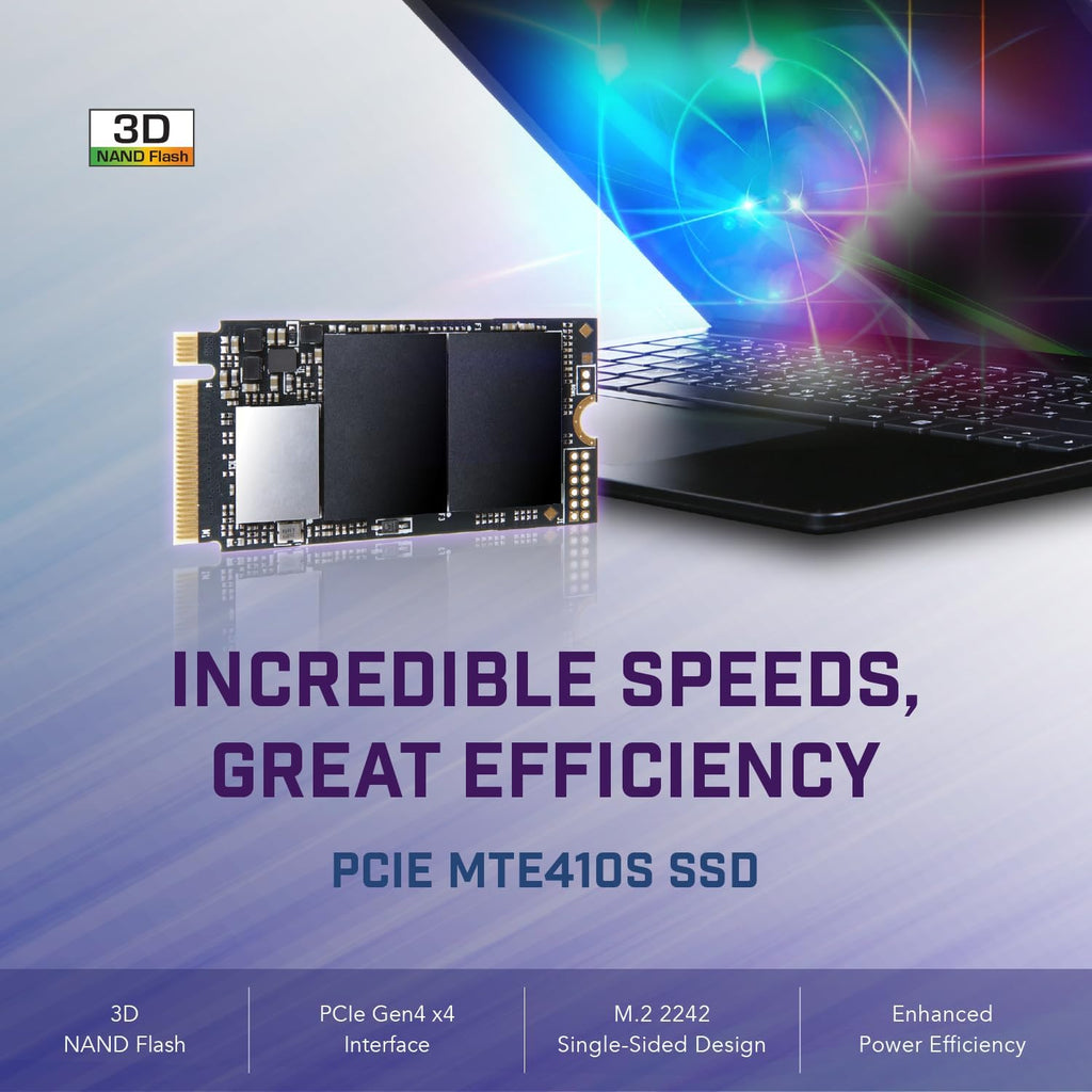 Transcend 2TB M.2 2242 SSD, Up to 5000MB/s, PCIe Gen4x4 NVMe 3D TLC, for Ultra-Thin Laptops, Lenovo Legion Go, Yoga Gen 6, ASUS ExpertBook, ZenBook, Mini PC, DRAM-Less Design for Low Power Consumption