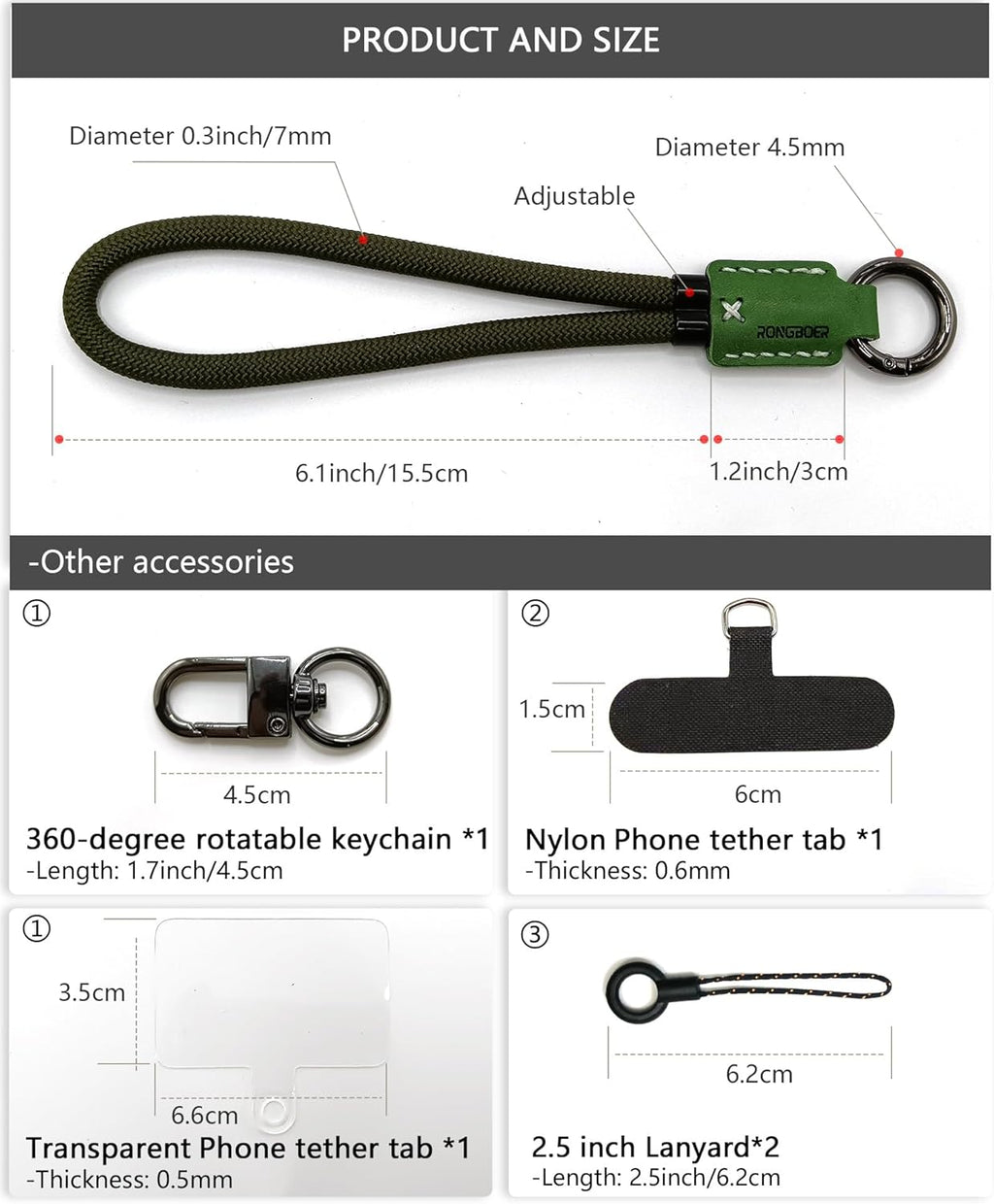 Handmade Cowhide Leather Phone Wrist Strap,Universal Adjustable Key Lanyard,Stylish Wristlet Keychains for Women&Men
