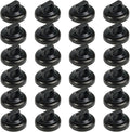 Magnet Zip Tie Mount Magnetic Zip Ties Mount Clips Base Holder Strong Multipurpose Wire Cable Holder Mount Wire Clips Management for Home Office Marine Electrical Wiring (Black, 24 Piece)
