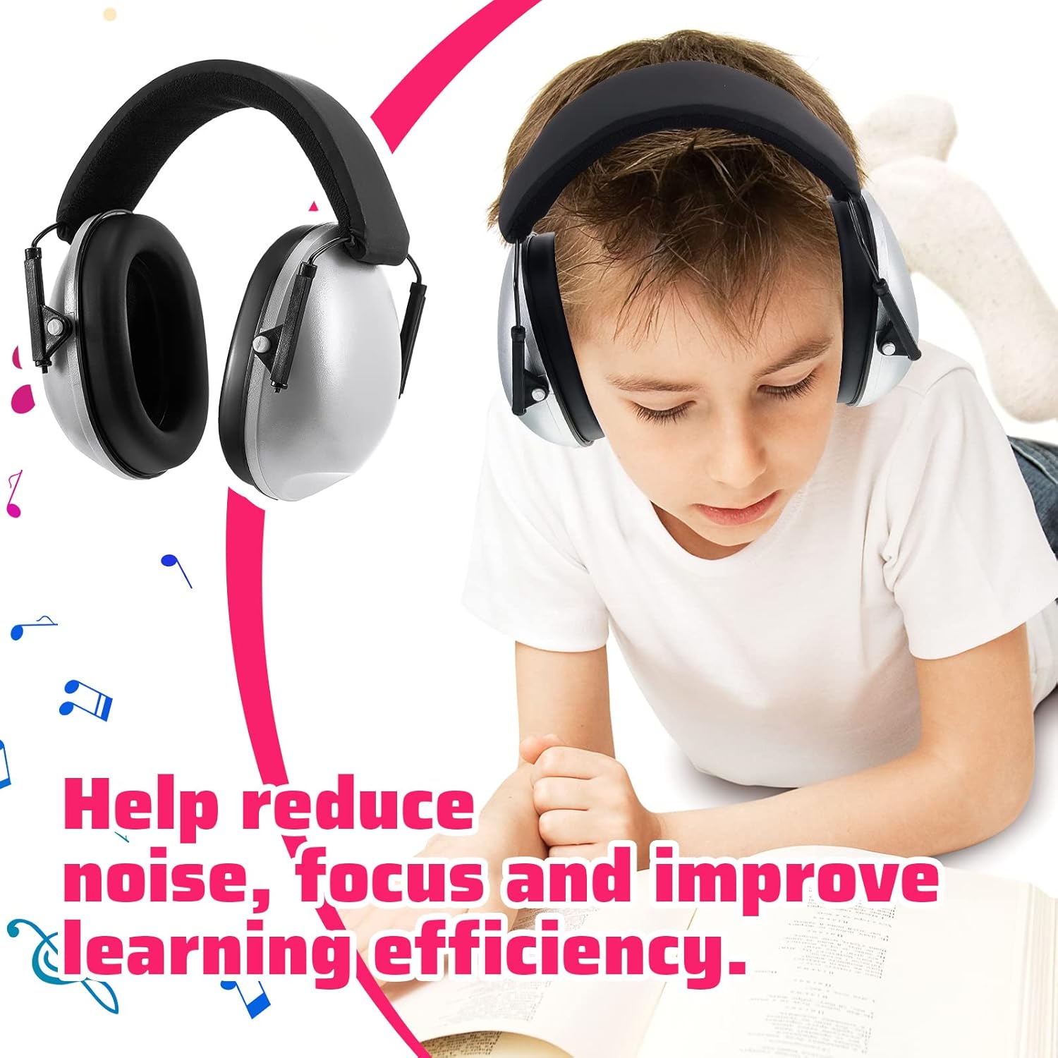 Amylove 12 Pcs Kids Ear Protection Noise Cancelling Headphones Ear Muffs Bulk 27db Adult Noise Reduction Hearing Earmuff(Universal Fit (kids & Adults),Classic Style,Vibrant Color)