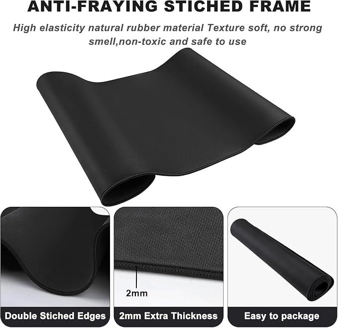 10 Pack 31.5" x 15.7" Waterproof Fabric Desk Pad, Rubber Anti-Slip Base - Image 3