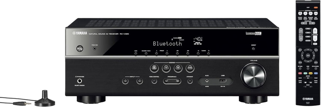 Yamaha Audio YHT-4950U 4K Ultra HD 5.1-Channel Home Theater System with 8" 50W RMS Powered Subwoofer Speakers, True Surround Sound, AV Receiver and Bluetooth Music Streaming Bundle with Accessories