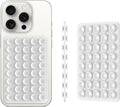 Silicone Double Sided Suction Phone Case Mount, Detachable Hands Free & Strong Grip Holder for Selfies & Videos, Compatible iPhone Android (White, 1Pack)