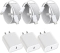iPhone 16 15 Charger Fast Charging,3Pack 20W Fast Charging USB C Charger with 10Foot Long Type C to C Cable Cord TypeC Block Brick for iPhone 16e/16/16 Pro/16 Plus/16 Pro Max/15 Pro,iPad Air/Pro/Mini