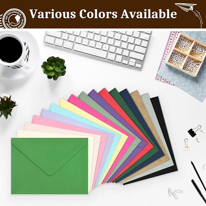 100 Pack A7 Envelopes, 5.24 x 7.24 in Christmas Envelopes - Image 7