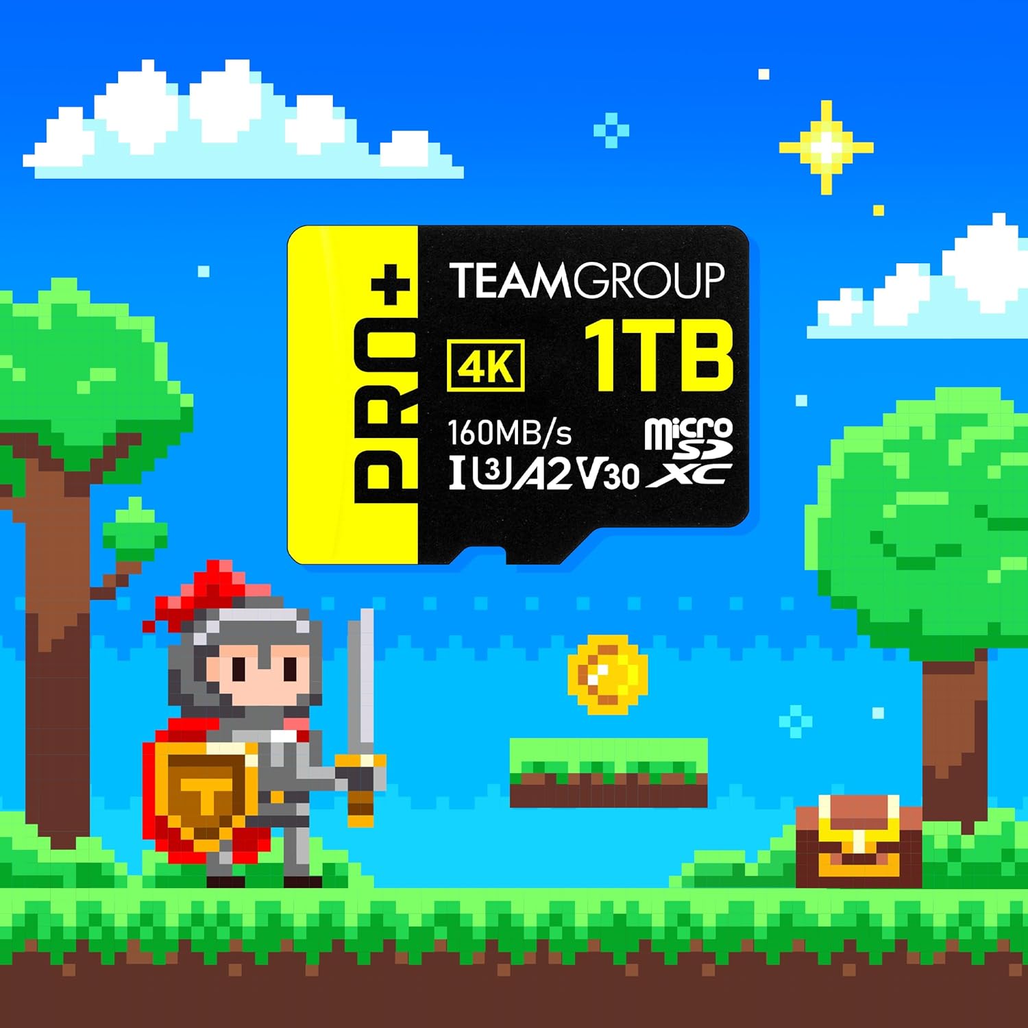 TEAMGROUP A2 Pro Plus Card 256GB Micro SDXC UHS-I U3 A2 V30, Read/Write up to 160/110 MB/s for Nintendo-Switch, Steam Deck, Tablets, Smartphones with Adapter TPPMSDX256GIA2V3003