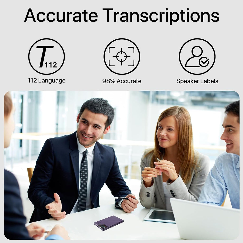 Ai Voice Recorder, Note Voice to Text Recorder W/Magnetic Case, App Control, Transcribe & Summarize with by Chatgpt, Support 112 Languages, 64GB Memory, Audio Recorder for Lectures, Meetings, Calls