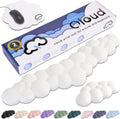 Qloud Cloud Wrist Rest Keyboard Wrist Rest for Computer Keyboard Pad, Cloud Keyboard Wrist Rest, Wrist Pad for Keyboard, Memory Foam, Non Slip Base, Comes with Mouse Pad - White