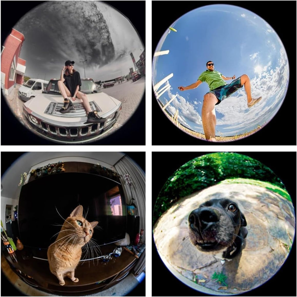 Fisheye 235°,Fish Eye Lens Universal HD Phone Fisheye Lens, Phone Camera Lens, for iPhone 7 8 x xr 11 12 13 14 15 pro max Android Samsung Smartphones (fisheye)