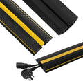 Floor Cord Cover 10Ft Heavy Duty PVC Floor Cable Protector Electric Cord Hider Cable Management Floor Strip Extension Cord Covers Cable Raceway for Wires on Floor Inner Channel 1.36" W x 0.43" H